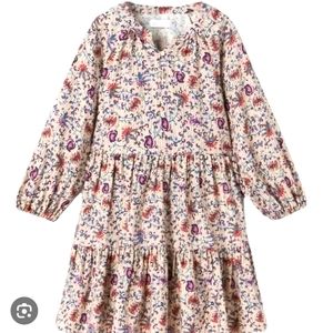 ZARA girls floral tiered dress
